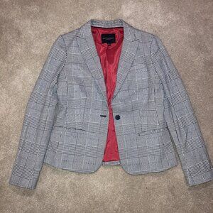 Loft - Grey Plaid Blazer - Size 2